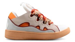 Lanvin Curb Sneaker – Orange/Gray